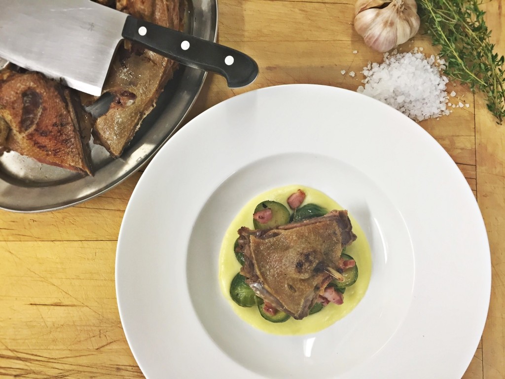 Confit Duck with Brussel Sprouts Image